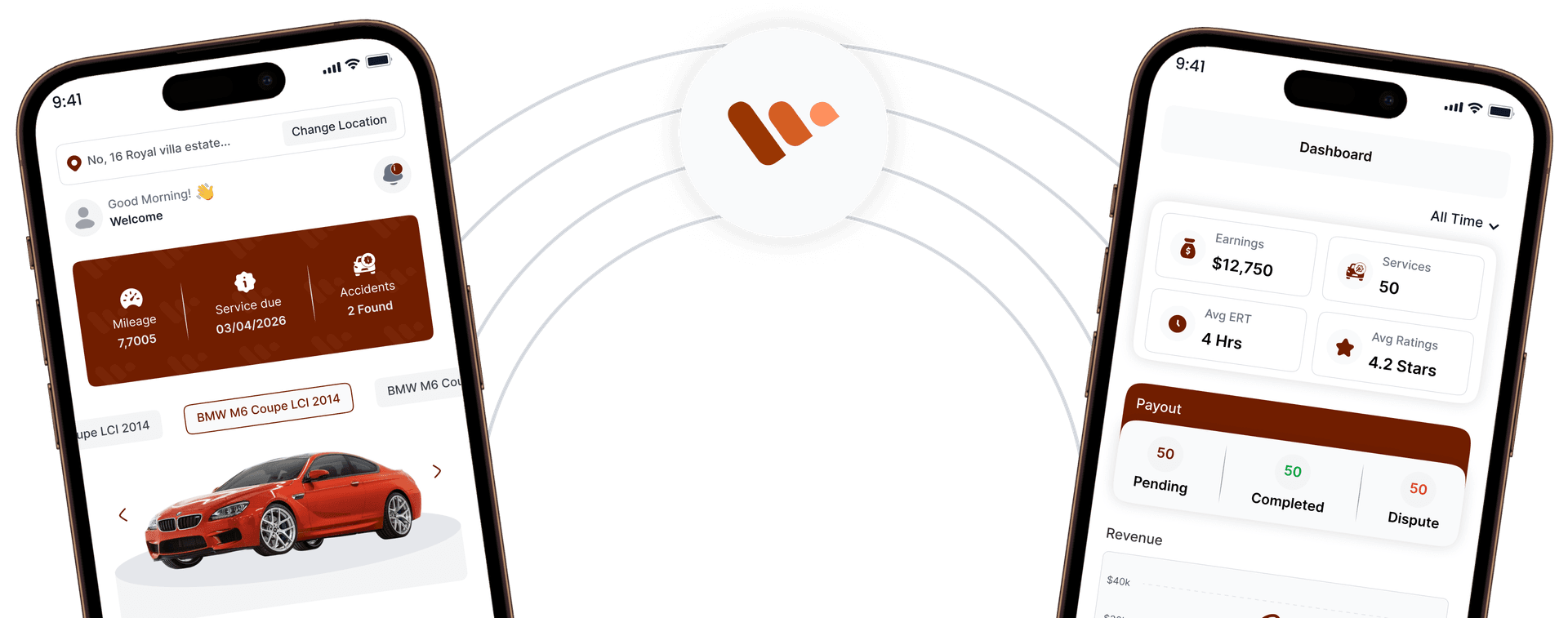 Whipcare mobile apps for vehicle owners and service providers
