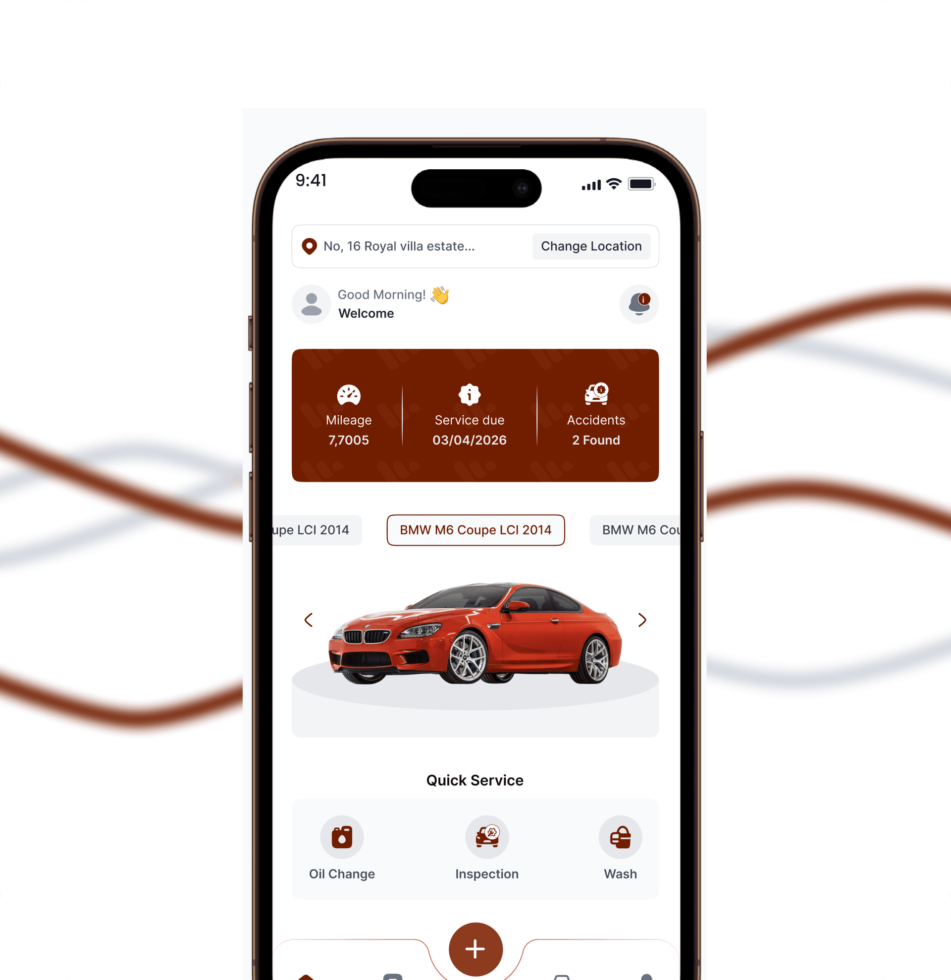 Whipcare mobile app booking flow on a smartphone